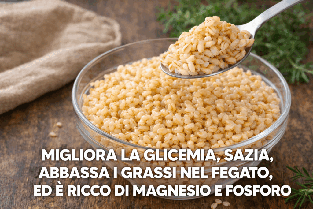 Migliora la glicemia, mi sazia tanto, abbassa i grassi nel fegato ed è ricco di magnesio e fosforo: lo mangio almeno 3 volte a settimana!