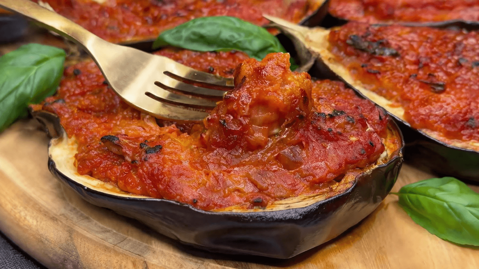 Melanzane ripiene alla parmigiana