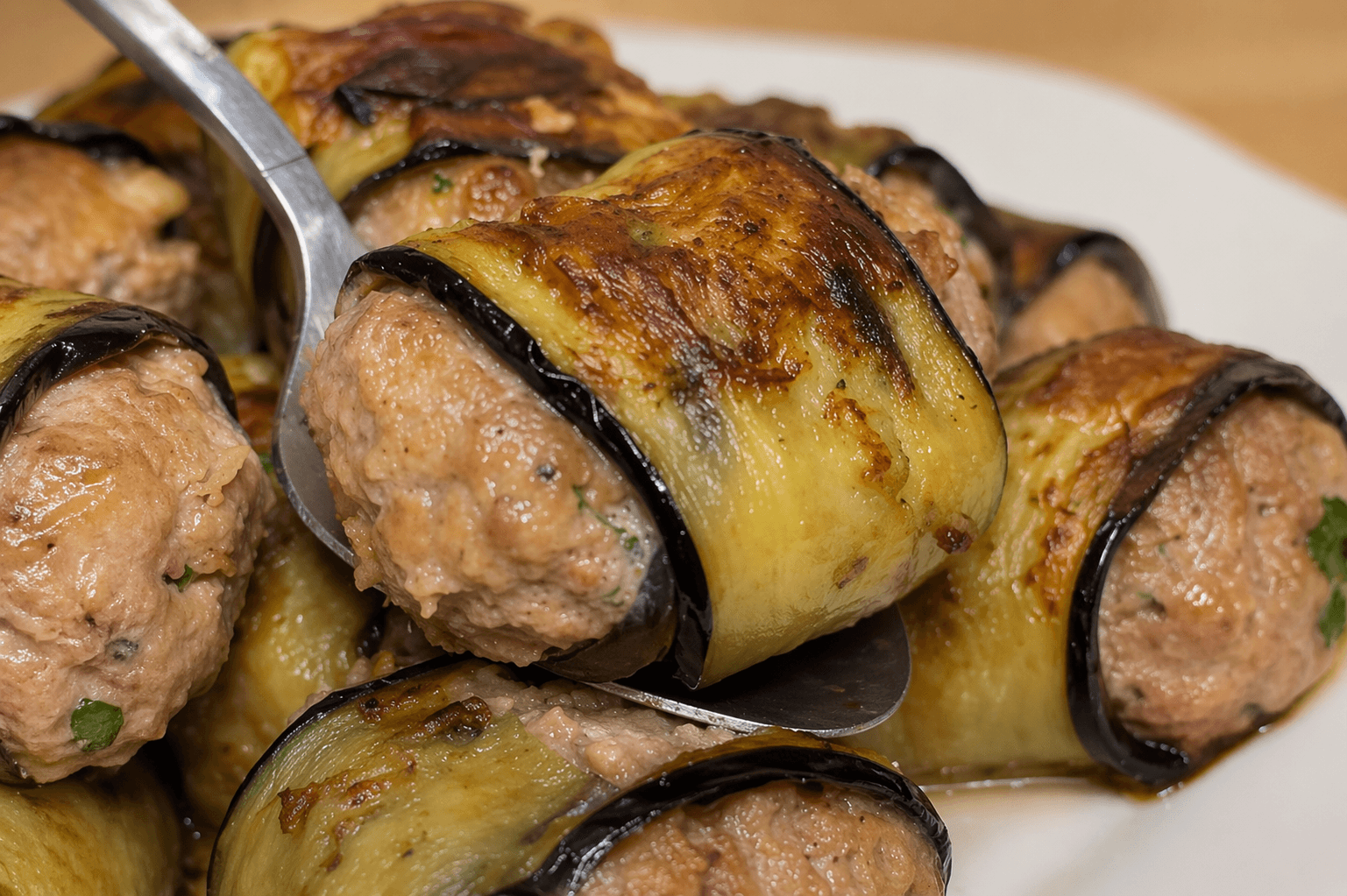 Involtini di melanzane e macinato