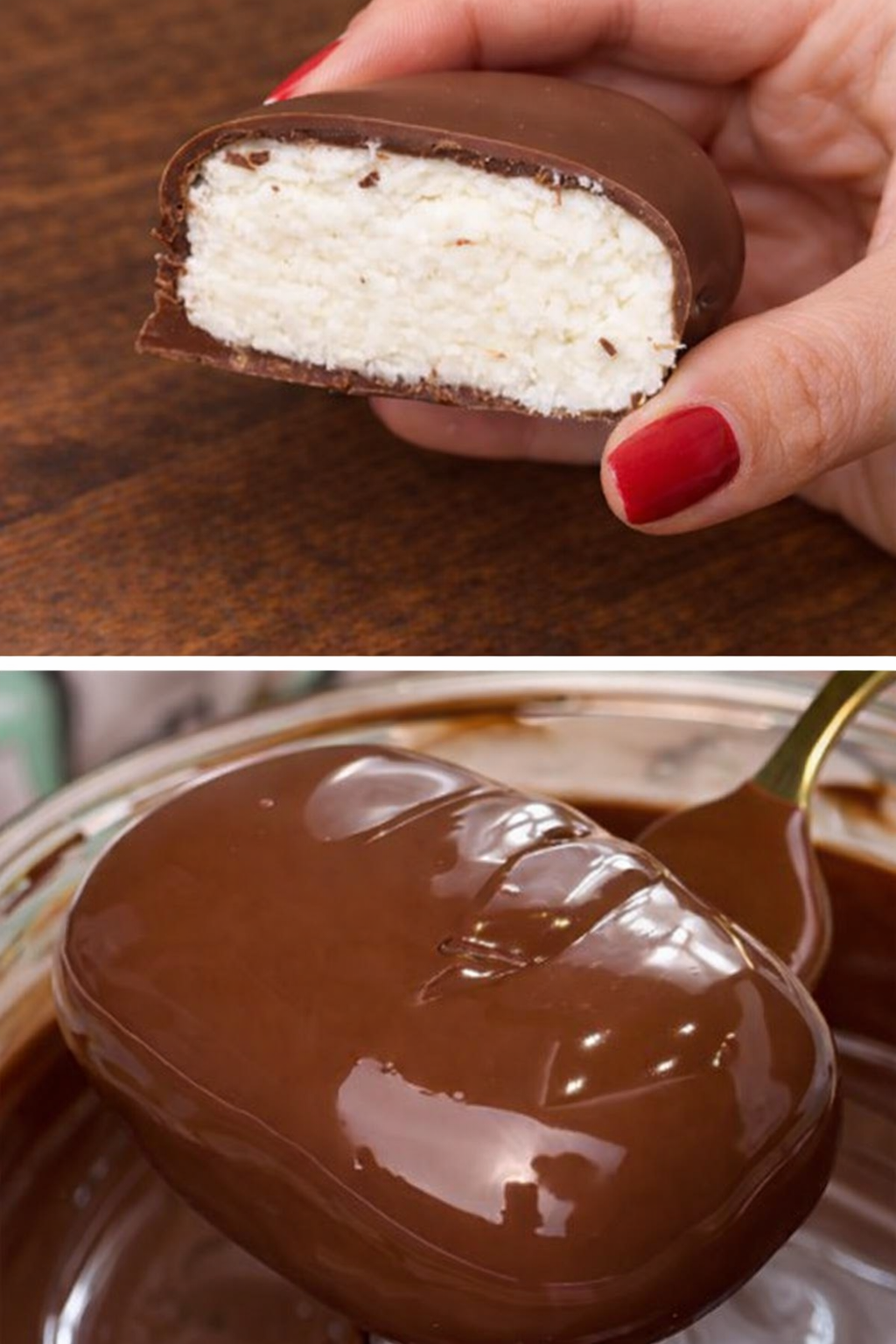 Gelato al cocco e cioccolato