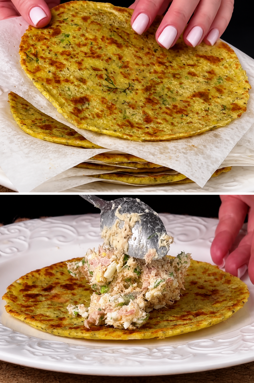 Piadina di lenticchie e yogurt