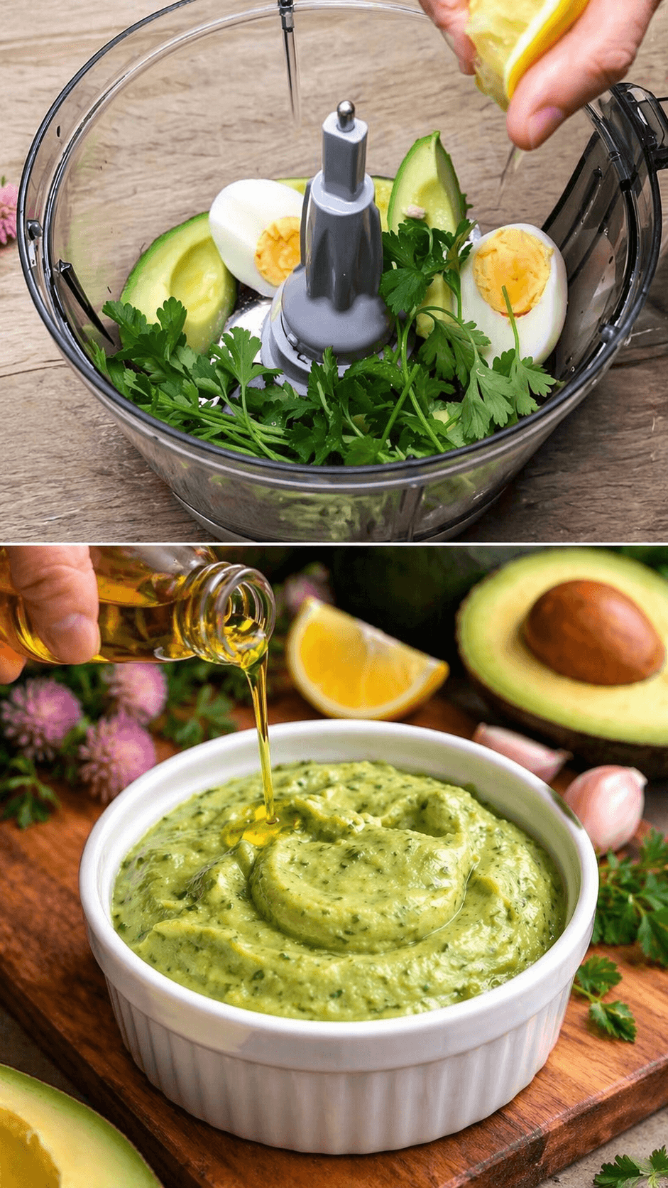Maionese di avocado e uovo
