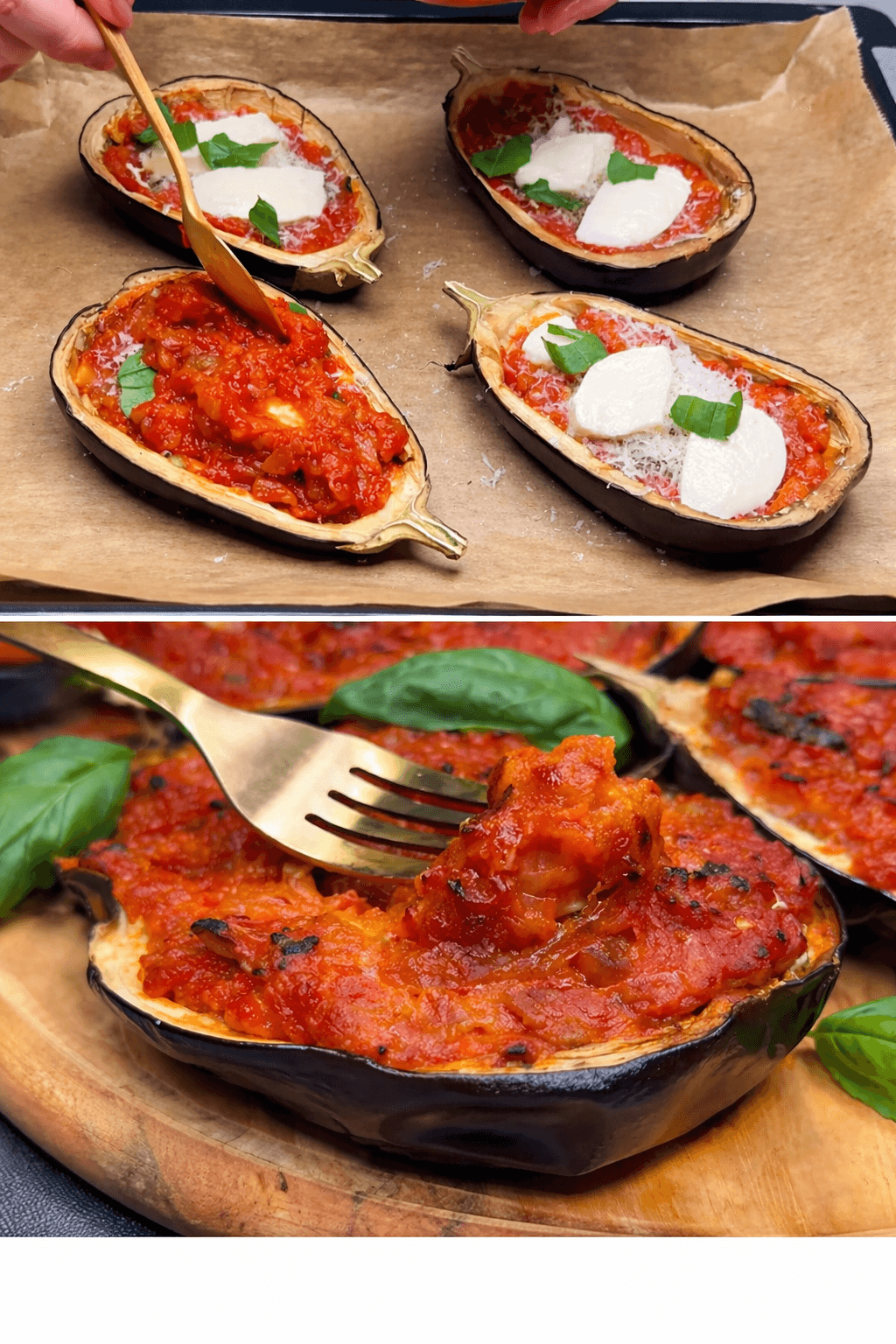 Melanzane ripiene alla parmigiana