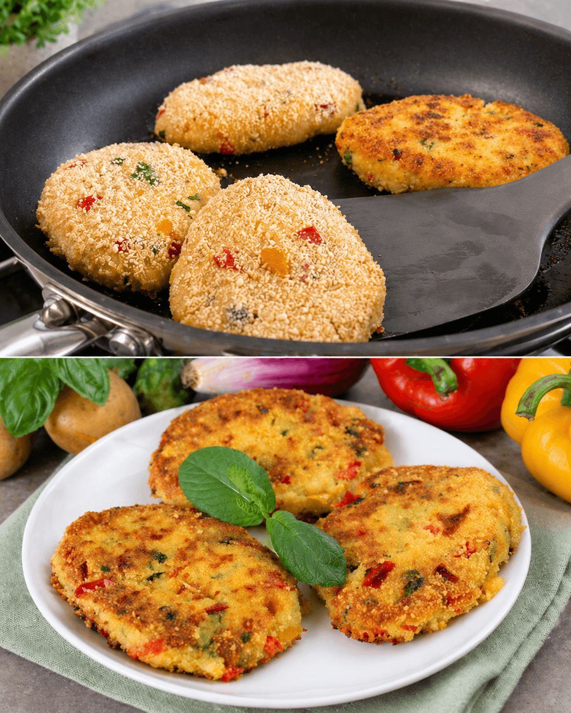 Cotoletta di patate e e verdure