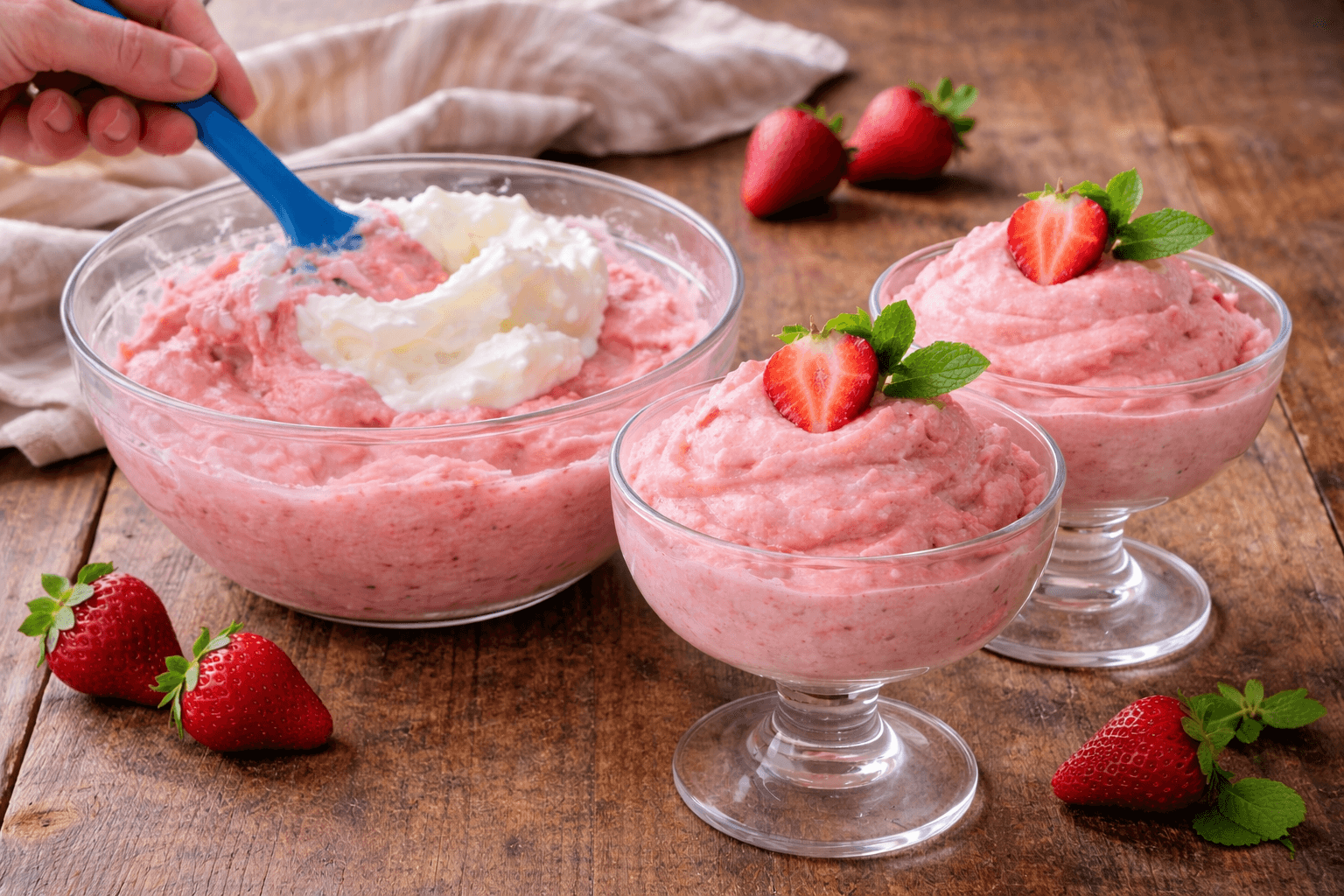 Spumone alle fragole light