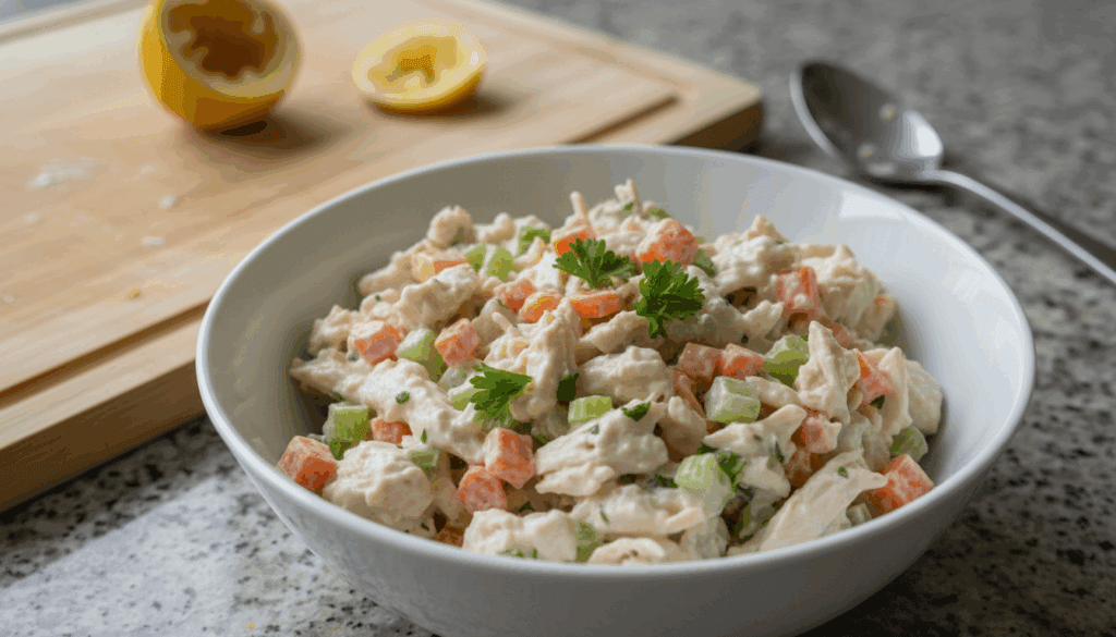 Insalata di pollo light con yogurt greco e verdure croccanti: gusto e leggerezza