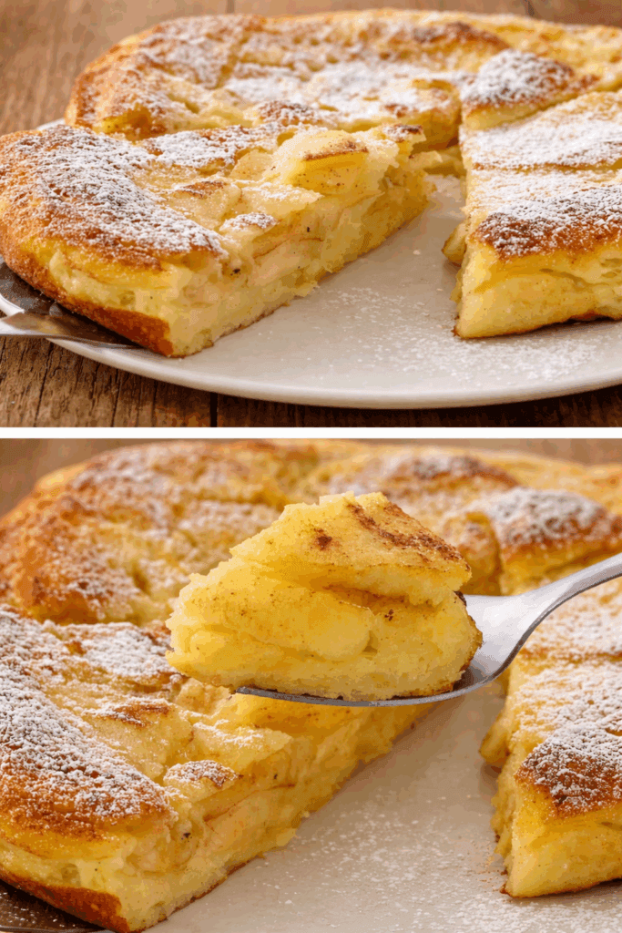 Con 2 mele, uova e un po’ di latte, è venuta fuori una torta di mele in padella cremosissima con solo 165 kcal: perfetta anche per la mia dieta!