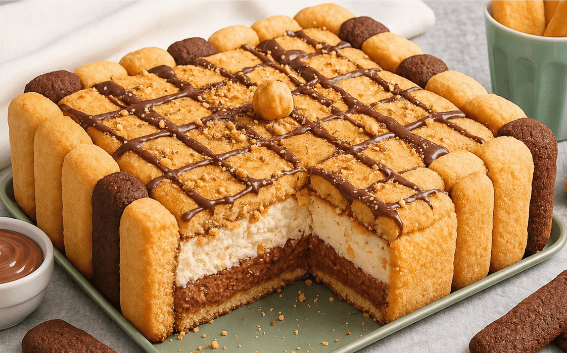 Torta di pavesini e crema alla ricotta e yogurt