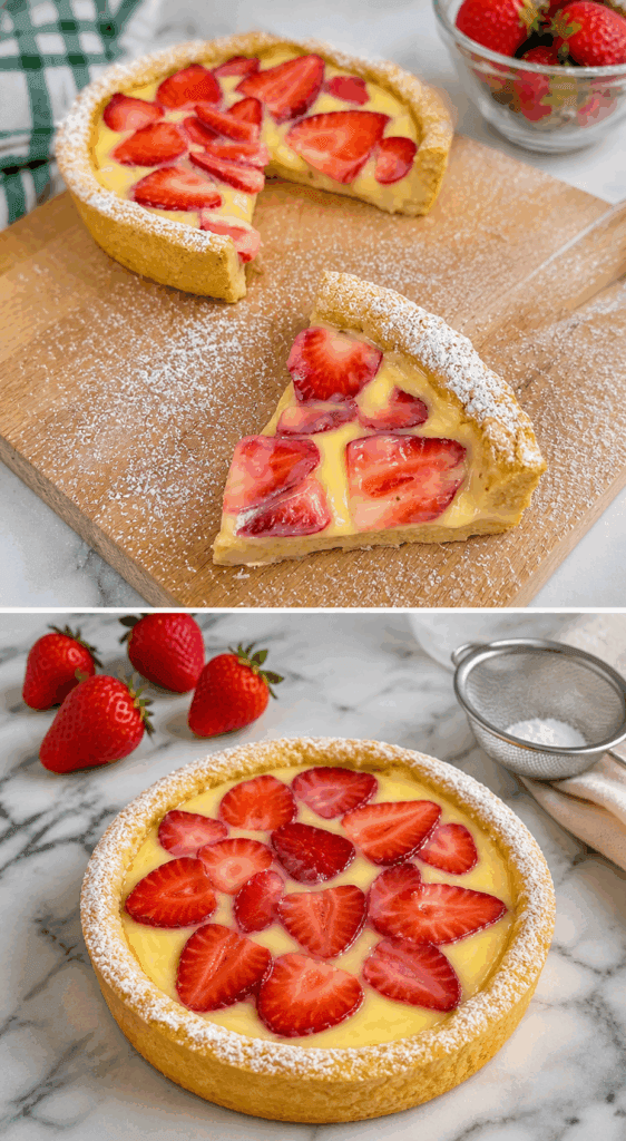 Senza crema da cuocere e senza impazzire: la mia crostata fit al limone e fragole più semplice che abbia fatto con solo 160 Kcal!