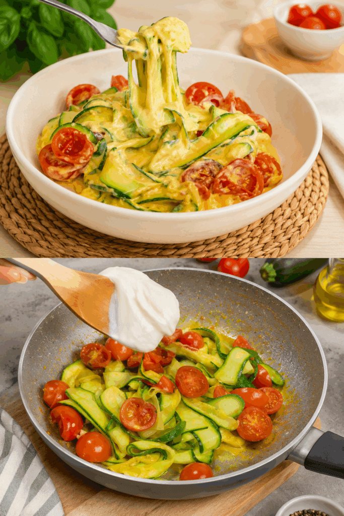 Non sto mangiando pasta, così mi sono fatta queste tagliatelle di zucchine low carb: leggerissime, fresche e pronte in pochissimi minuti