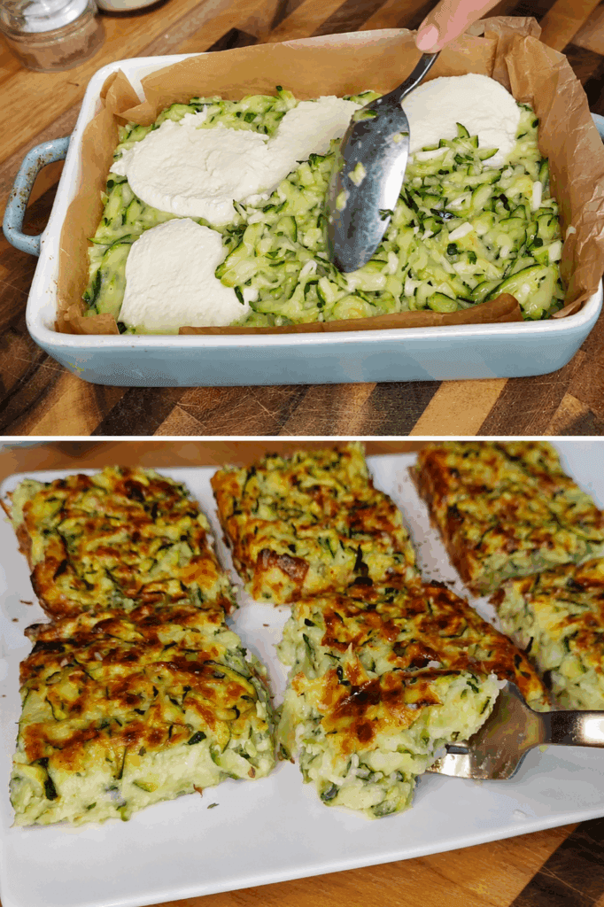 E’ morbido dentro, dorato sopra e filante appena lo tagli: non pensavo che con zucchine grattugiate e pochi ingredienti venisse una teglia così buona!