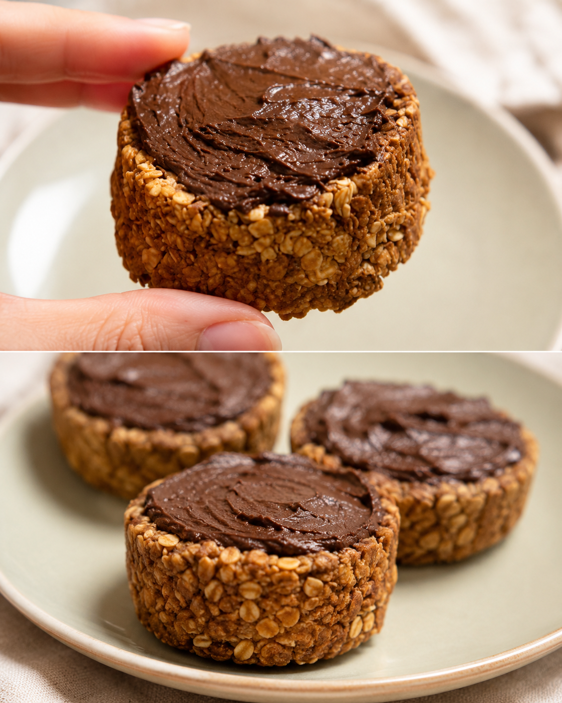Crostatine di avena e cioccolato