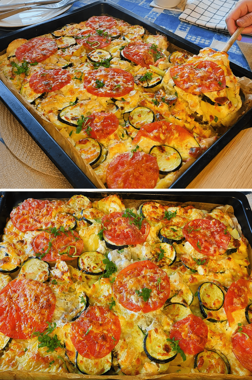 Sformato di patate, pollo e zucchine