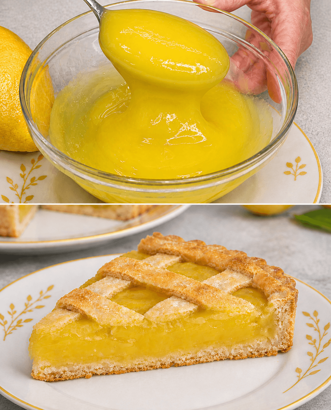 Crema al limone senza latte e uova