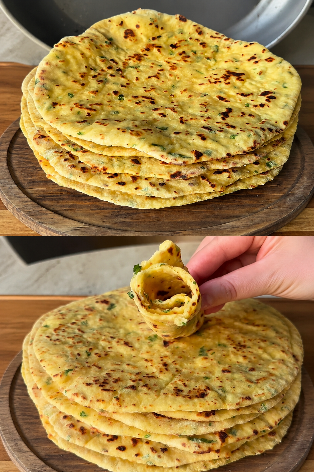 Piadine di patate e formaggio