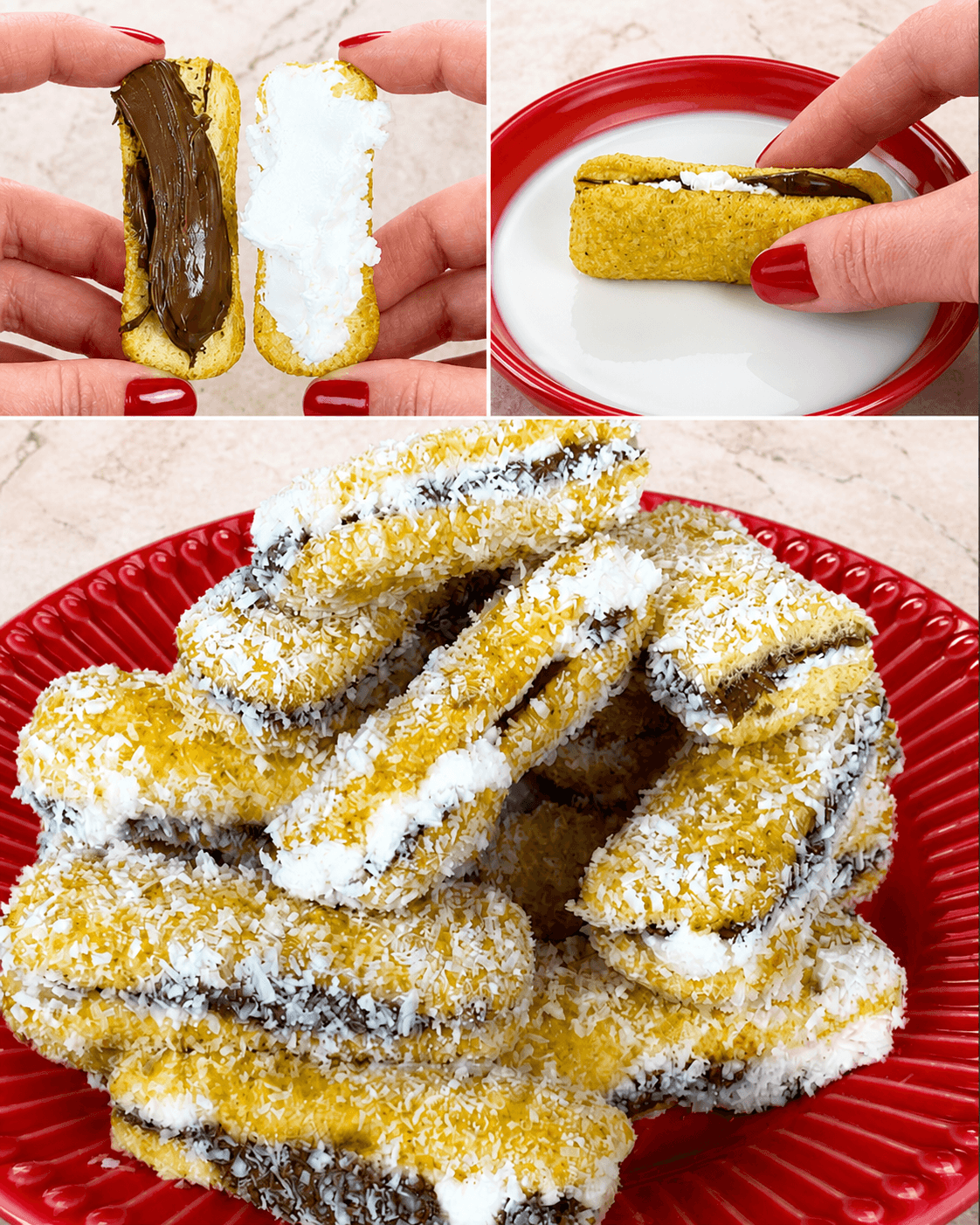 Dolcetti freddi di pavesini e crema