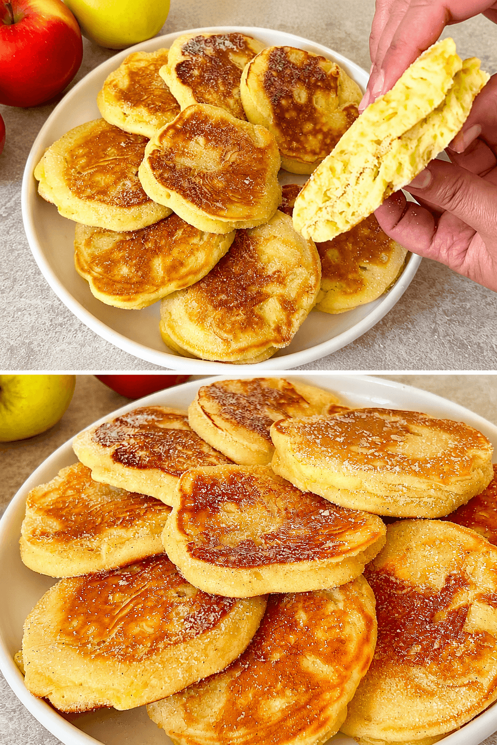 Pancake di mele e yogurt