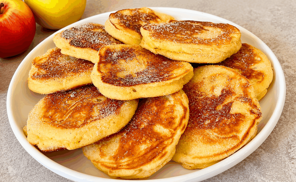 Non faccio colazione senza questi pancake al mattino, li faccio con le mele e la cannella: vengono sofficissimi, sani e super golosi!