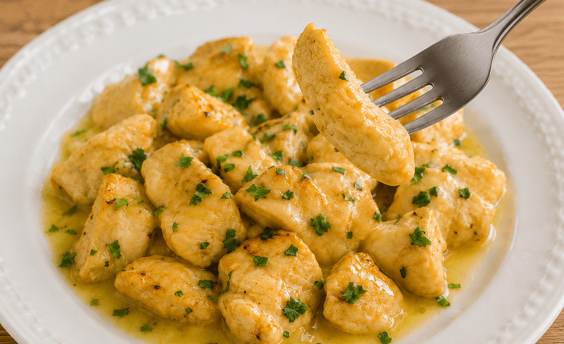 Straccetti di pollo al vino bianco