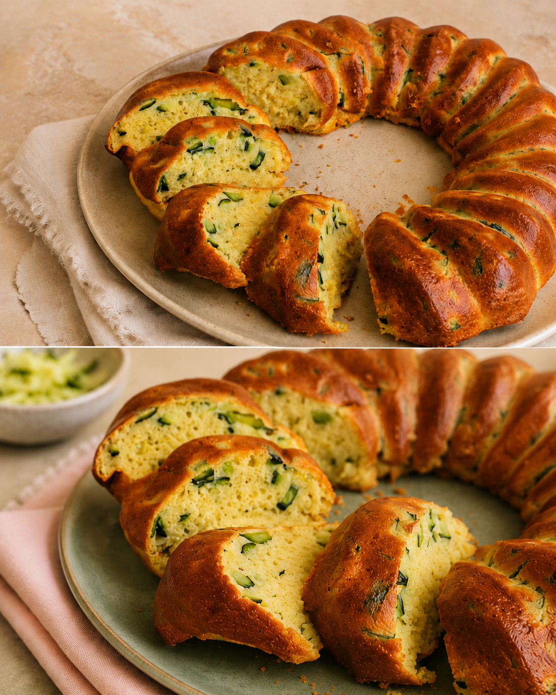 Ciambella salata zucchine e formaggio