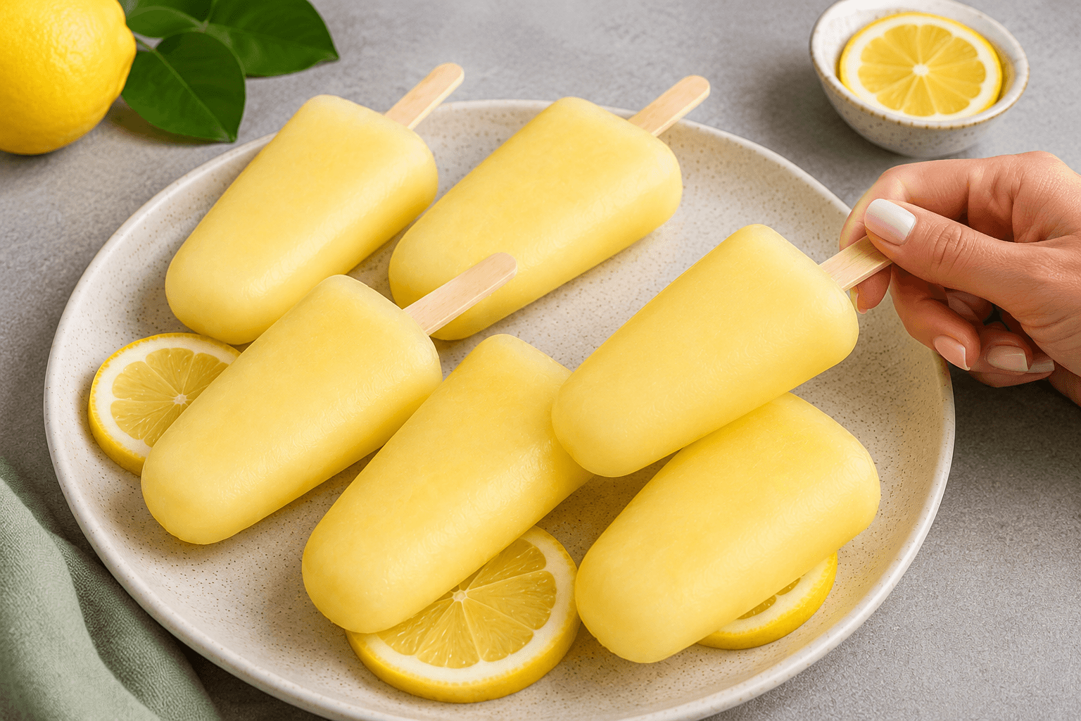 Ghiaccioli al limone senza zucchero
