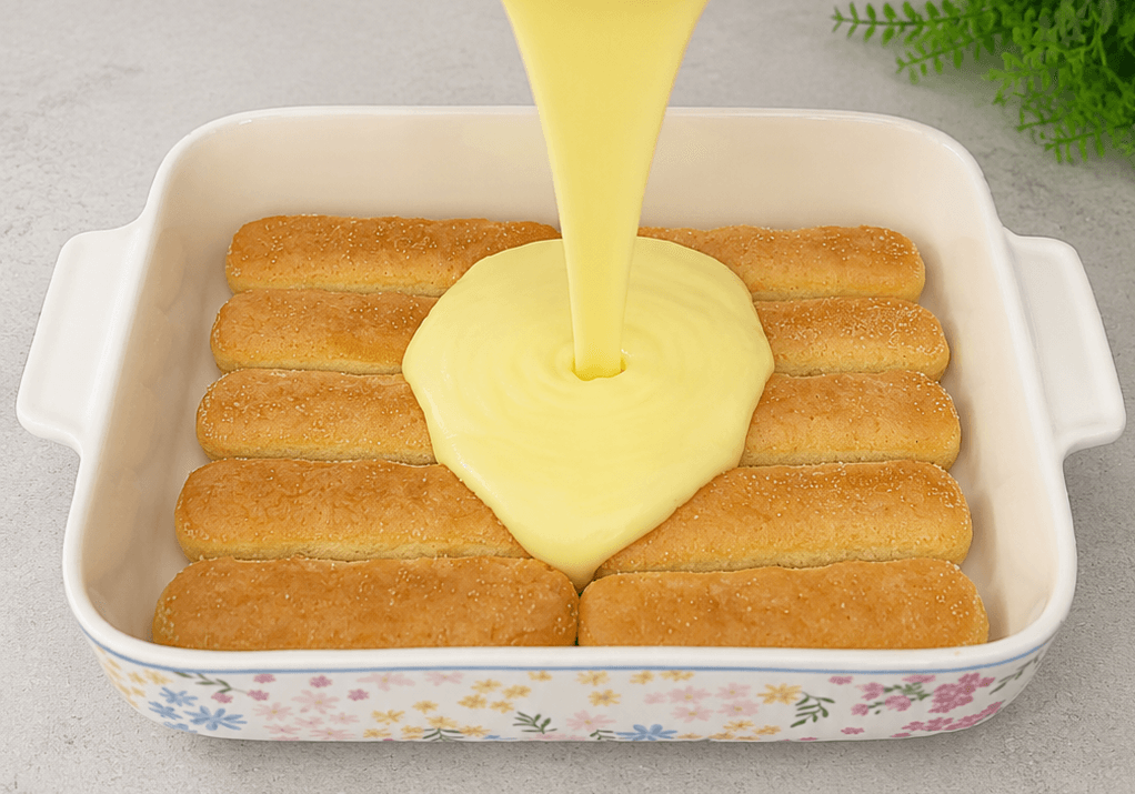 Torta fredda savoiardi e crema