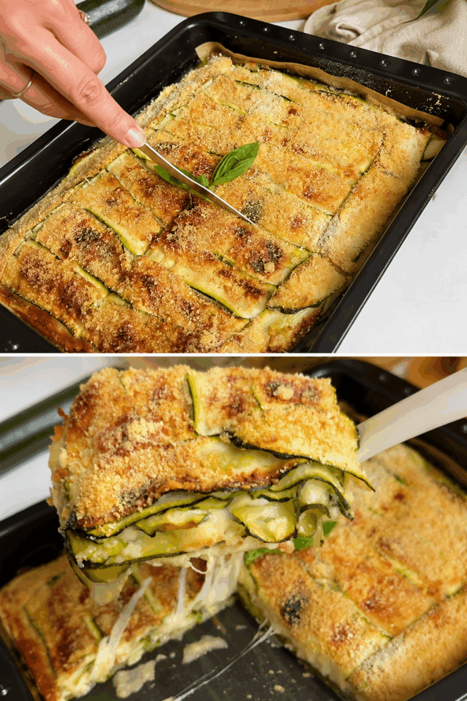 Ho messo zucchine e formaggio a strati ed è venuta una teglia cremosa dentro e croccantina sopra: è la mia cena furba che sparisce non appena arriva in tavola!