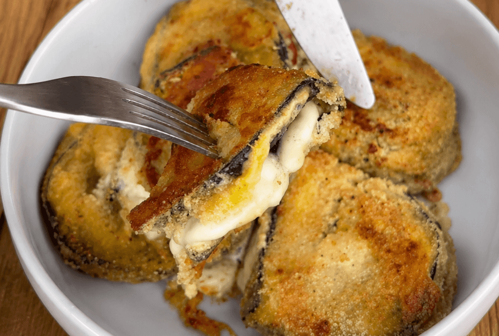 Cotolette di melanzane farcite