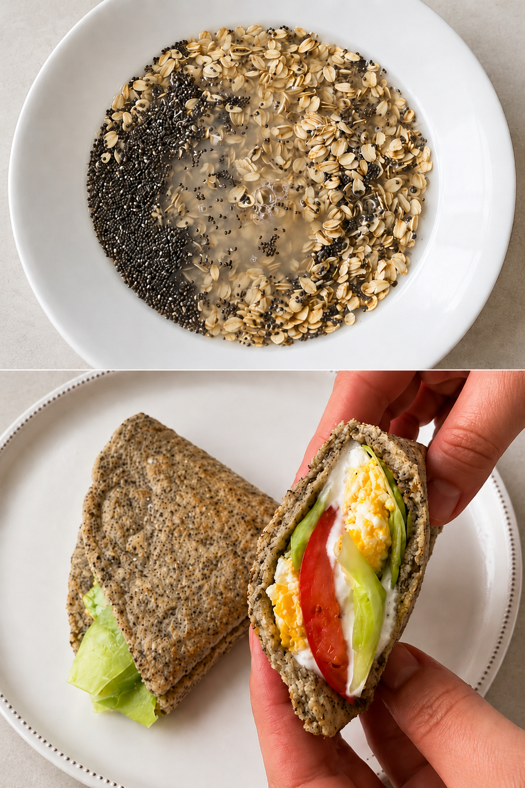 Piadina di avena e chia