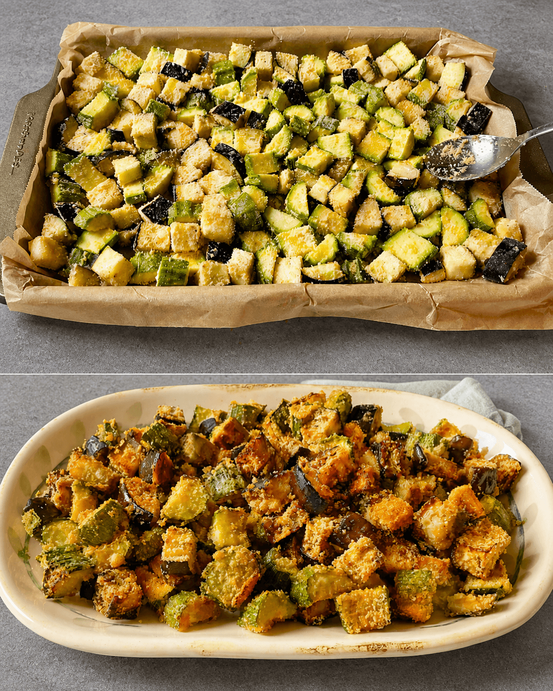 Melanzane e zucchine gratinate