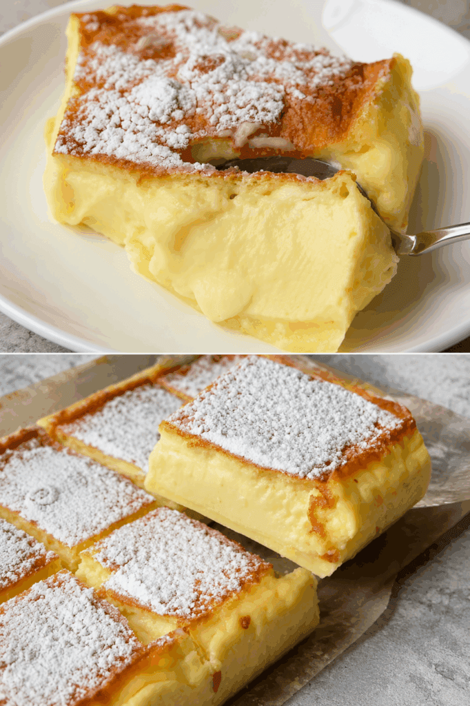 Con latte, uova e poca farina viene una torta cremosa da frigo super dietetica che sembra quasi un budino al taglio e ha solo 105 Kcal!