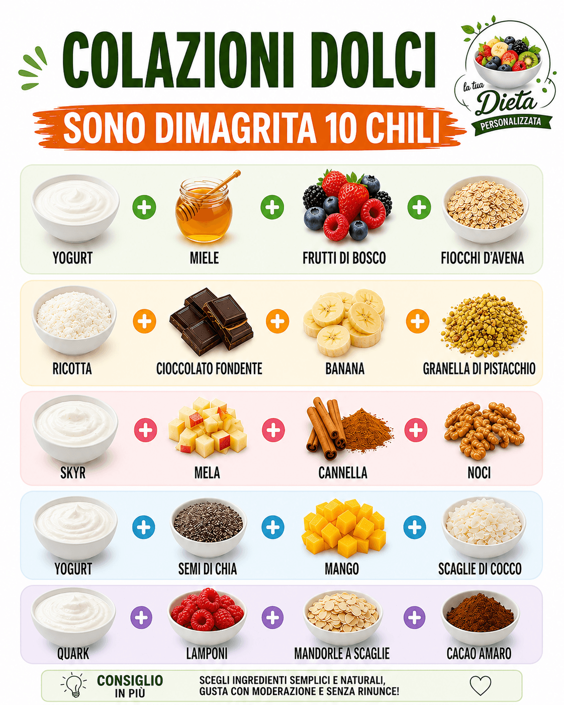 Colazioni dolci sane