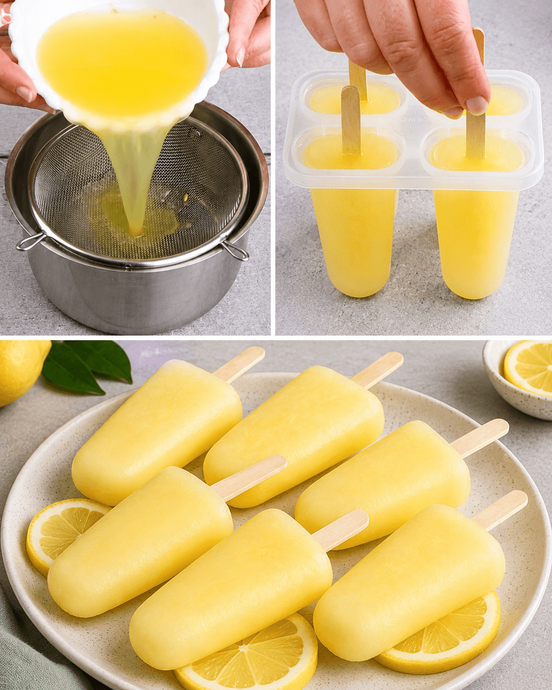 Ghiaccioli al limone senza zucchero