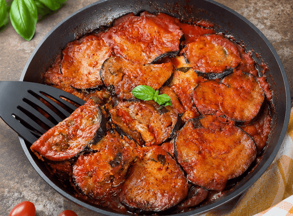 Parmigiana di melanzane in padella