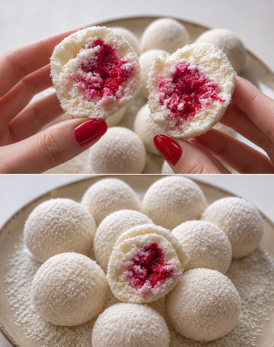 Palline cocco e lampone
