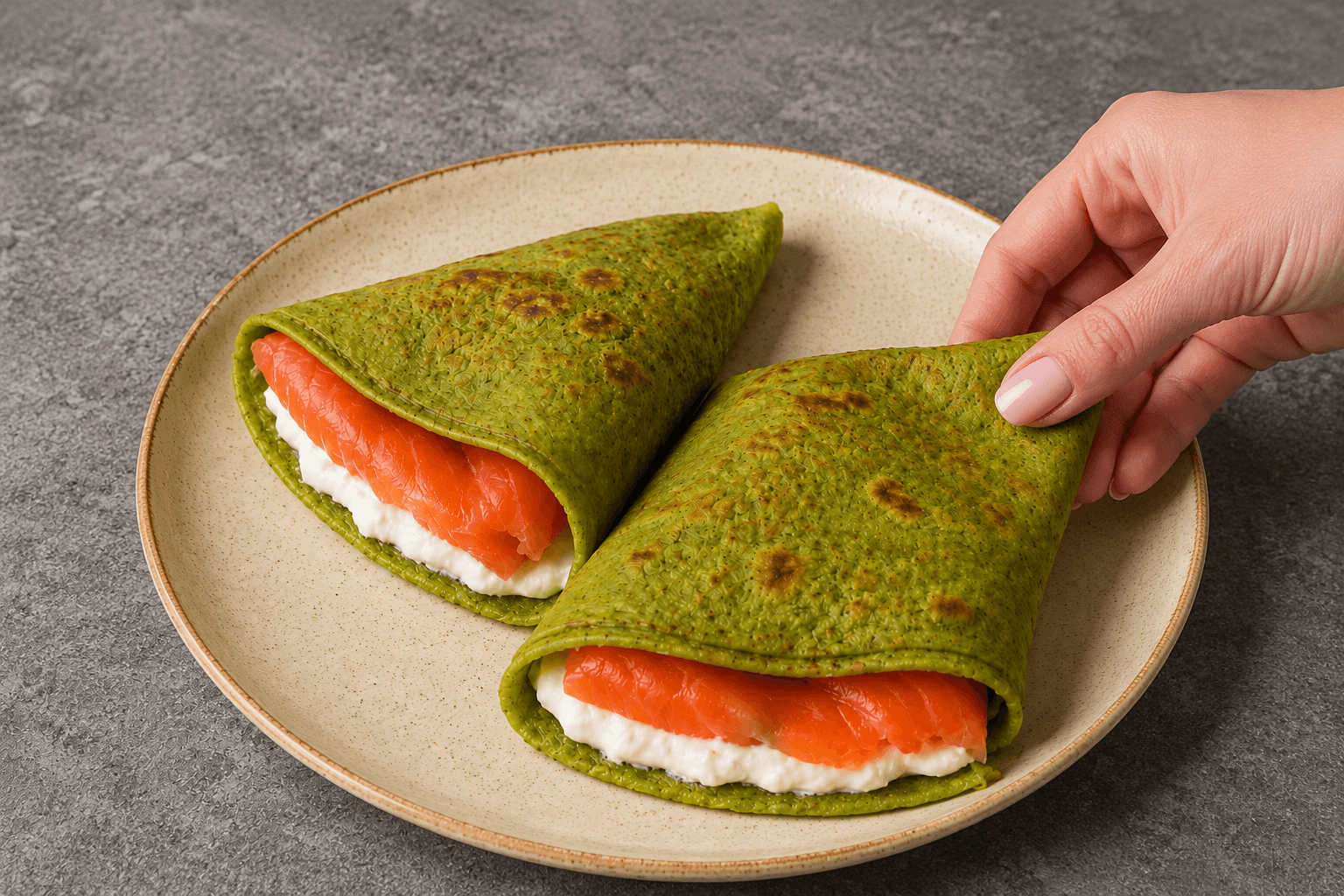 Crepes di piselli all'acqua