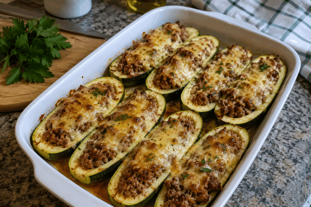 Zucchine ripiene keto, le riempio così e arrivo fino a 27 grammi di proteine per porzione: sono buone, saporite e tanto nutrienti!