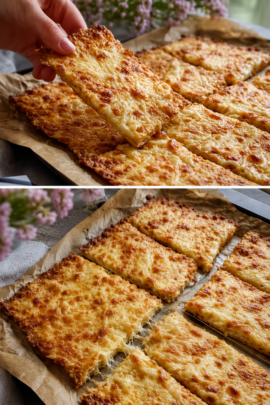 Pizza d'avena e formaggio