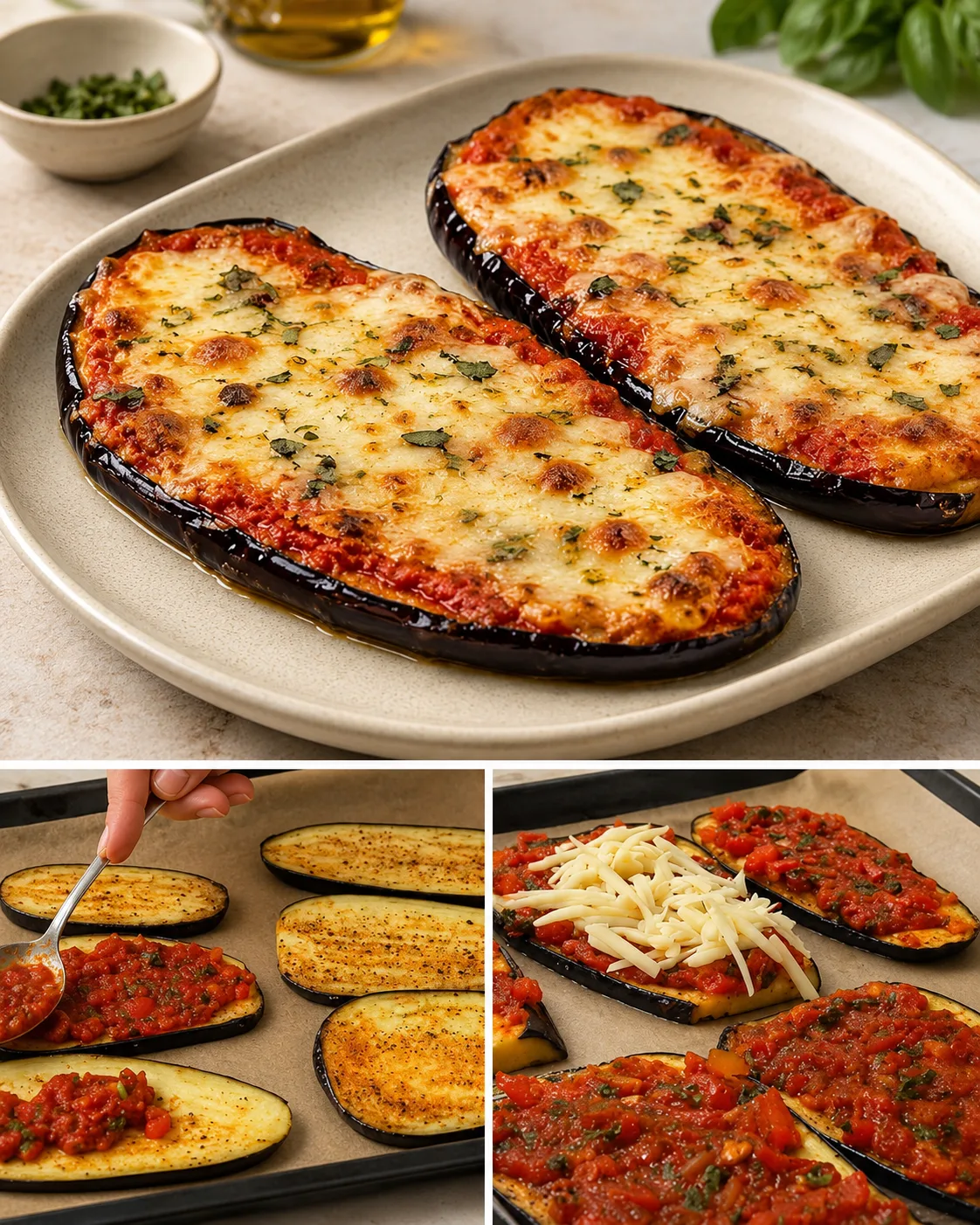 Stuffed aubergines