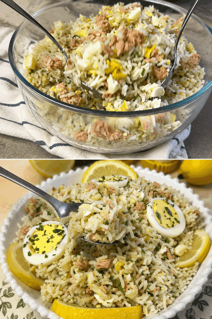 Questa insalata di riso freddo tonno e limone è quella che mi salva il pranzo in estate: è leggera, fresca e non mi appesantisce!