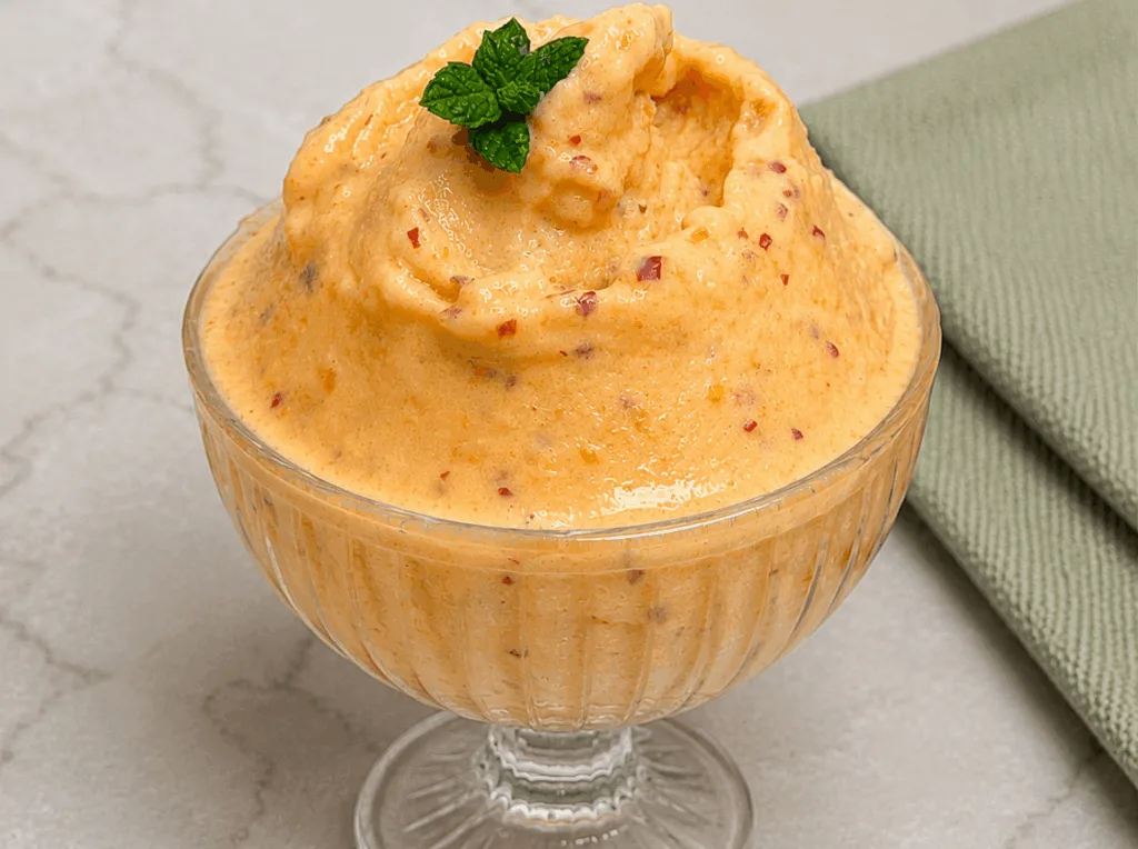 Ne posso mangiare un bel po’, ha solo 70 Kcal: questo gelato alla frutta è buono, rinfrescante e lo fai in 5 minuti senza panna!