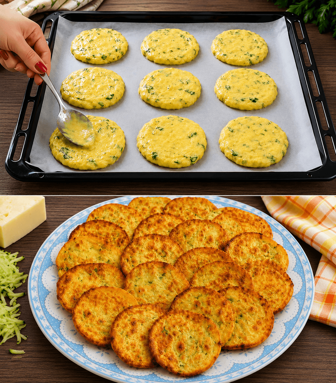 Frittelle di zucchine al forno