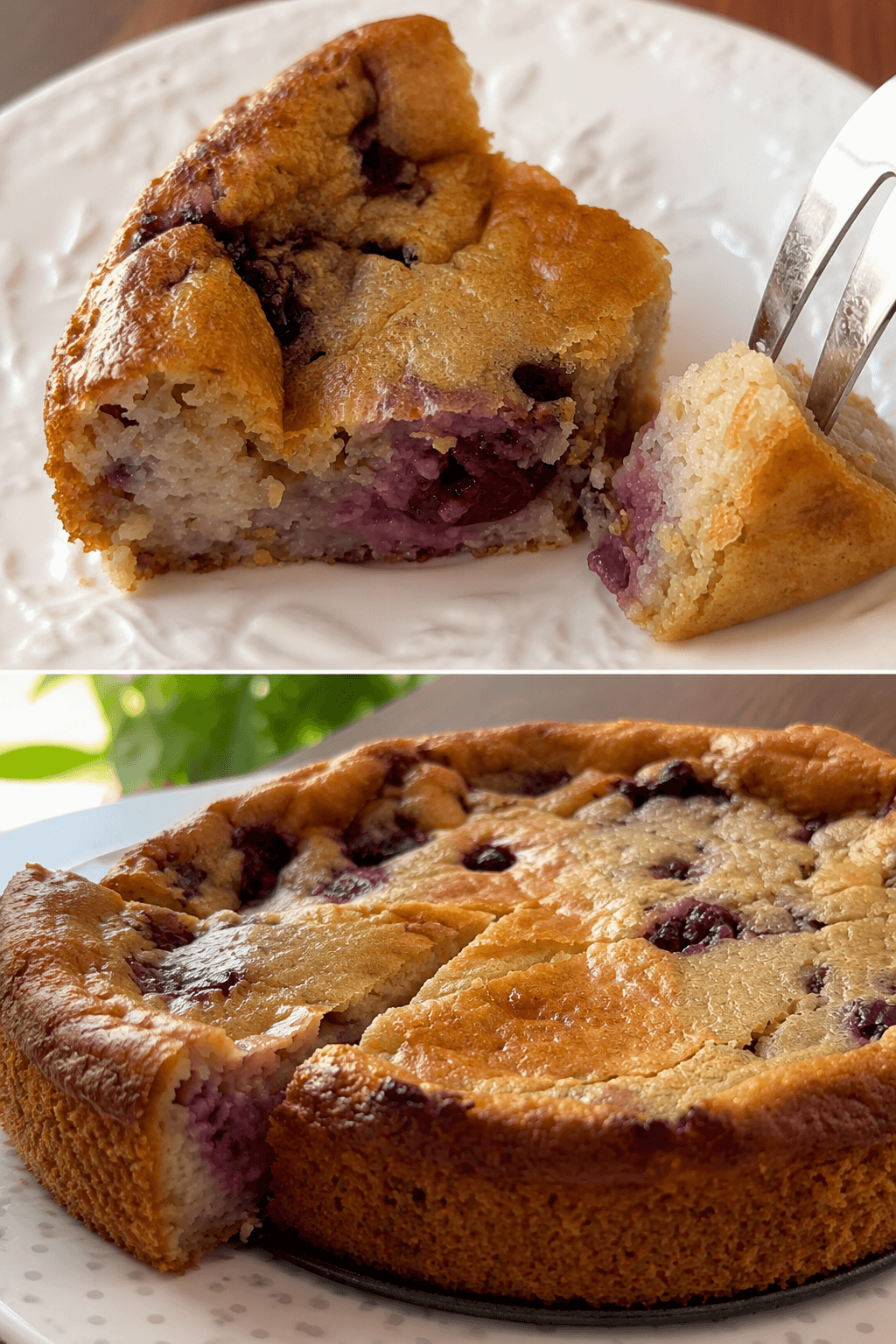 Torta di avena e ciliegie