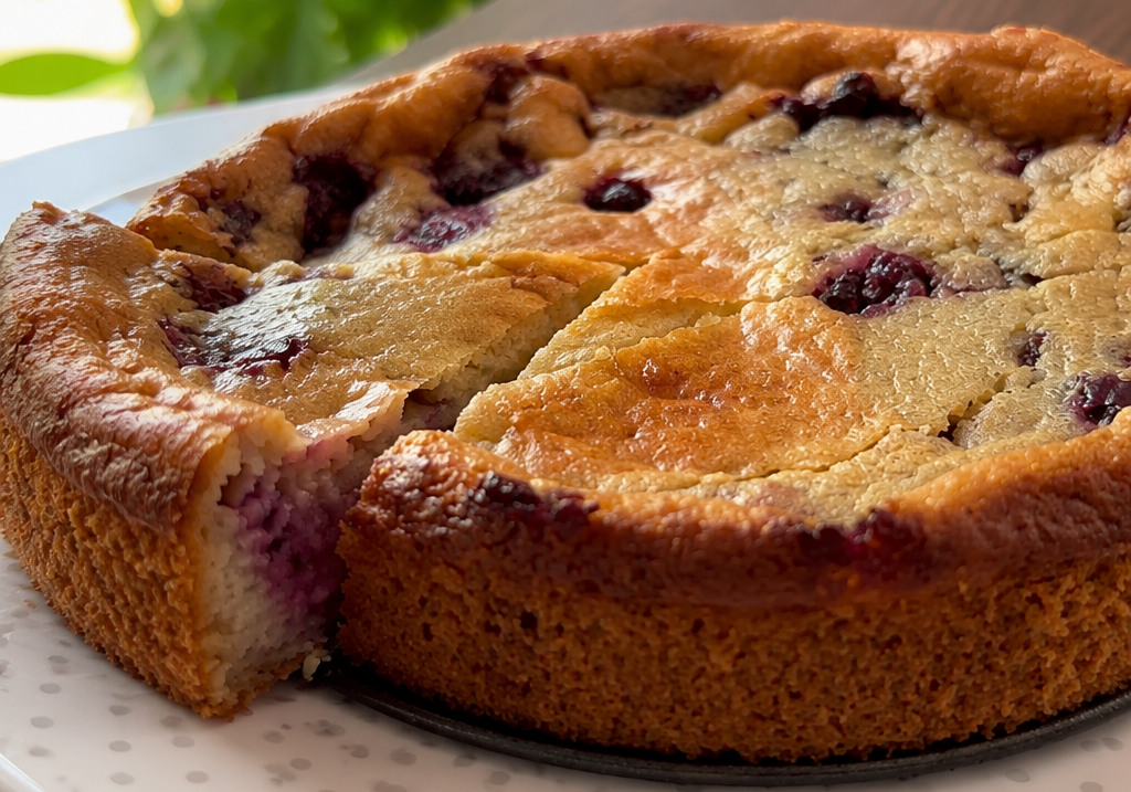 Torta di avena e ciliegie