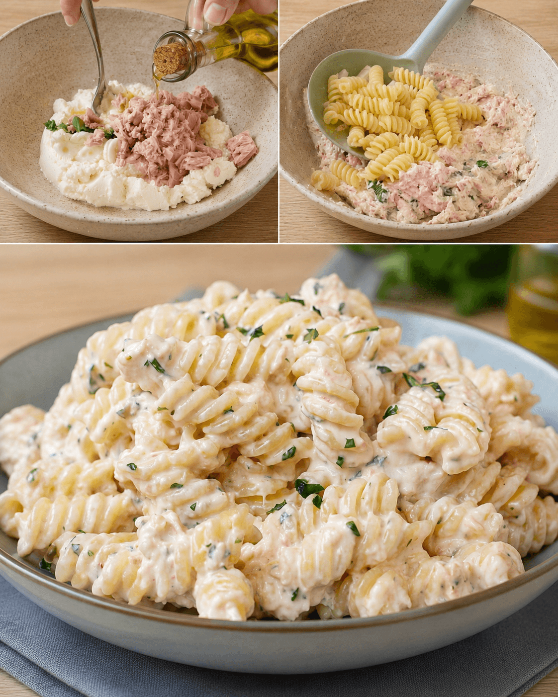 Pasta tonno e ricotta