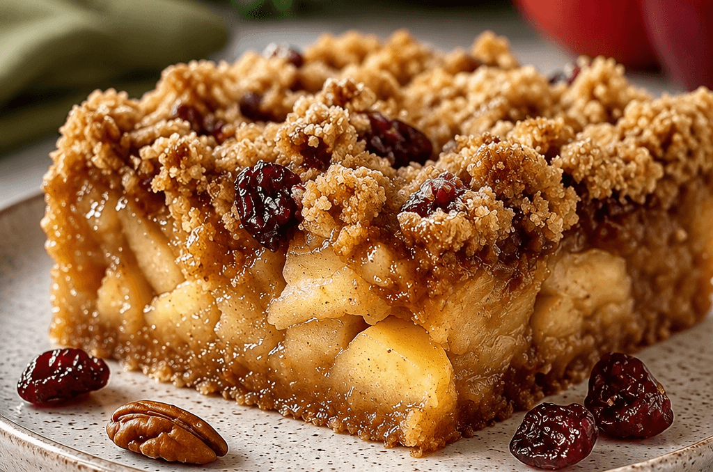 Torta crumble di mele con avena e noci