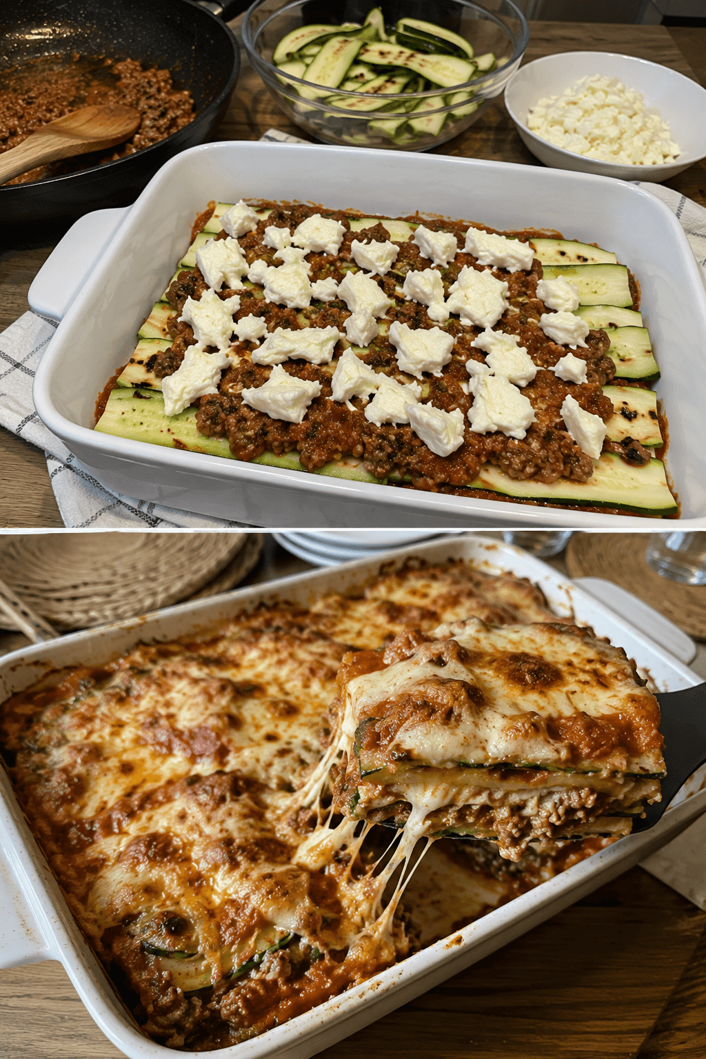 Lasagne keto di zucchine