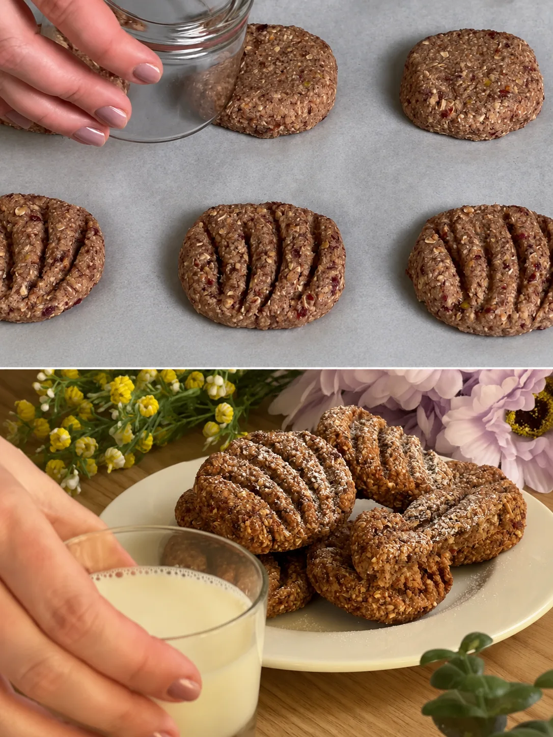 Oatmeal and fruit cookies