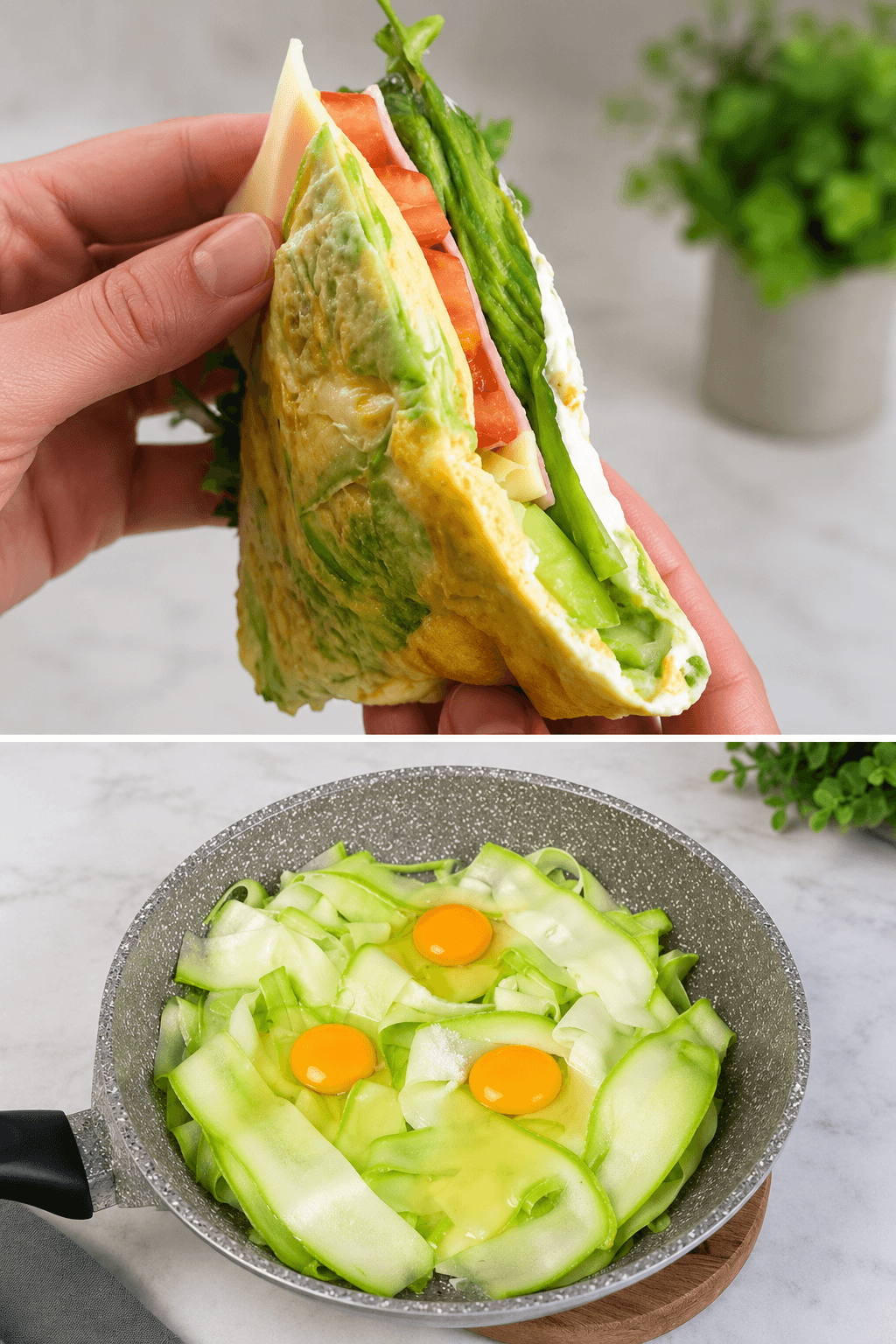 Piadina di zucchine e uova