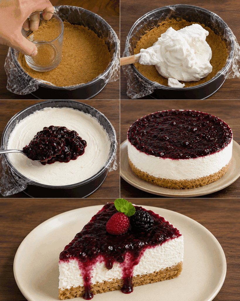 Questa è la mia cheesecake fredda dell’estate, più sana ma tanto buona e golosa con solo 160 Kcal: non metto panna e neanche mascarpone!